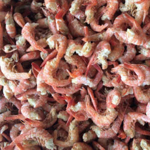 冻干虾，网上出售的干虾。